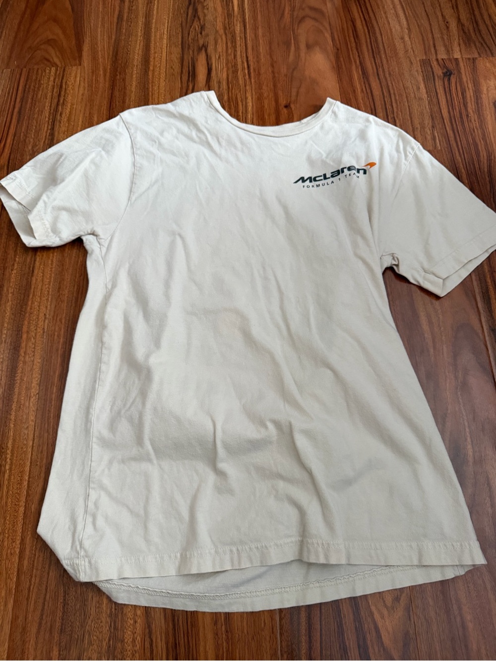 McLaren Men's Cream Short Sleeve Logo Tee